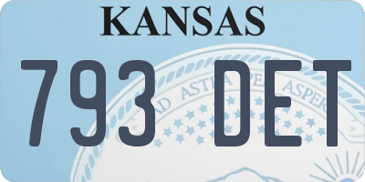 KS license plate 793DET