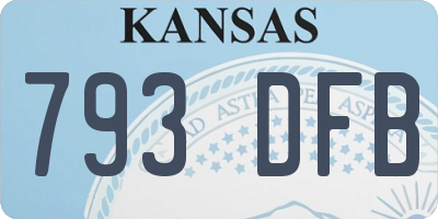 KS license plate 793DFB