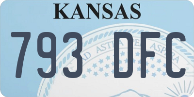KS license plate 793DFC