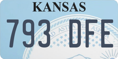 KS license plate 793DFE