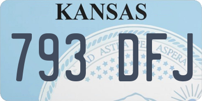 KS license plate 793DFJ