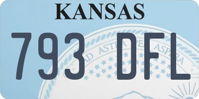 KS license plate 793DFL