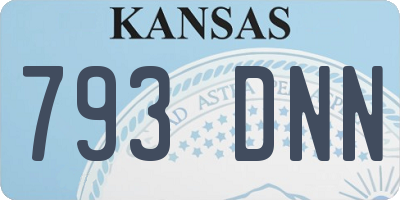 KS license plate 793DNN