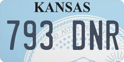 KS license plate 793DNR