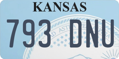 KS license plate 793DNU