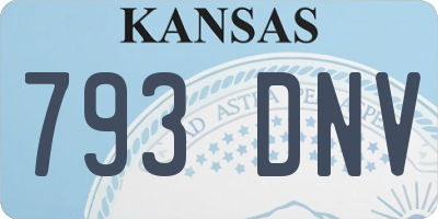 KS license plate 793DNV