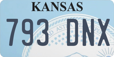 KS license plate 793DNX