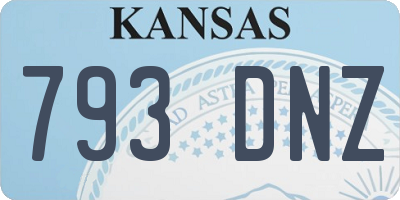 KS license plate 793DNZ