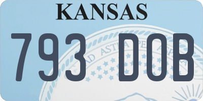 KS license plate 793DOB