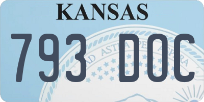 KS license plate 793DOC