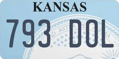 KS license plate 793DOL