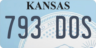 KS license plate 793DOS