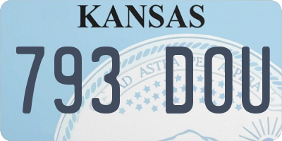 KS license plate 793DOU