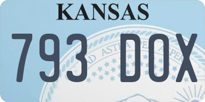 KS license plate 793DOX