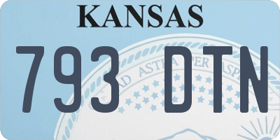 KS license plate 793DTN