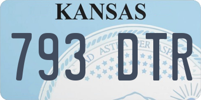 KS license plate 793DTR