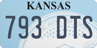 KS license plate 793DTS
