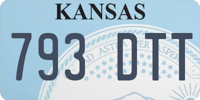 KS license plate 793DTT
