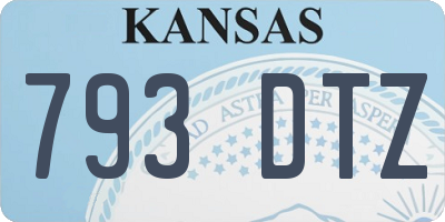 KS license plate 793DTZ