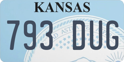 KS license plate 793DUG