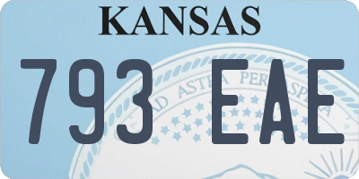KS license plate 793EAE
