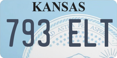 KS license plate 793ELT