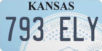 KS license plate 793ELY