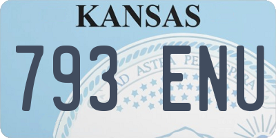 KS license plate 793ENU