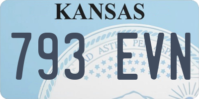 KS license plate 793EVN