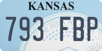 KS license plate 793FBP