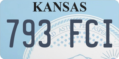 KS license plate 793FCI