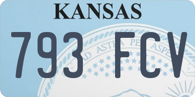 KS license plate 793FCV