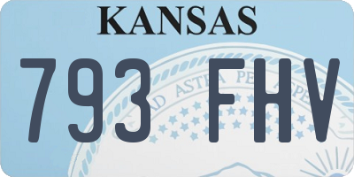 KS license plate 793FHV