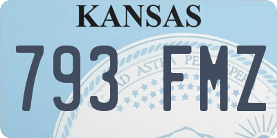 KS license plate 793FMZ