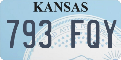 KS license plate 793FQY