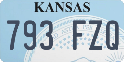 KS license plate 793FZQ