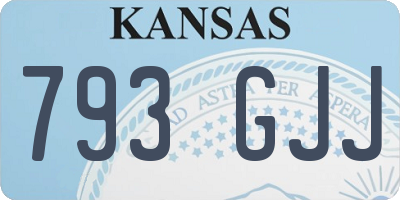 KS license plate 793GJJ