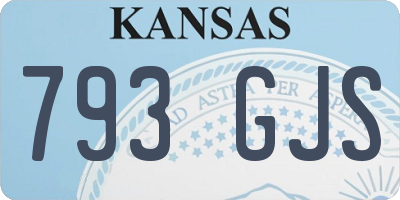 KS license plate 793GJS