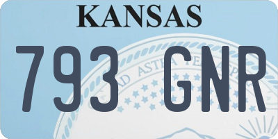 KS license plate 793GNR