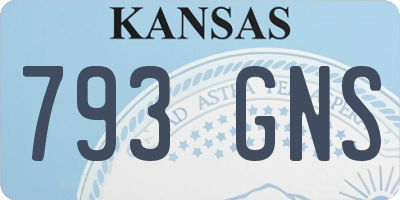 KS license plate 793GNS