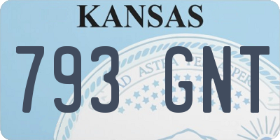 KS license plate 793GNT