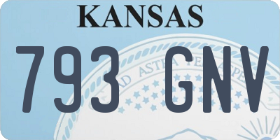 KS license plate 793GNV