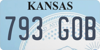 KS license plate 793GOB