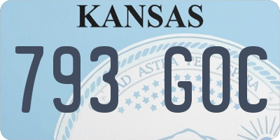 KS license plate 793GOC