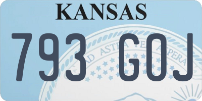 KS license plate 793GOJ