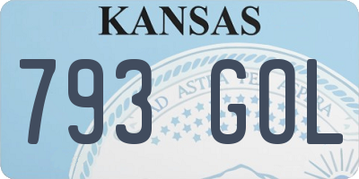 KS license plate 793GOL