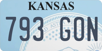 KS license plate 793GON