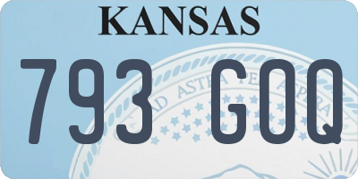 KS license plate 793GOQ