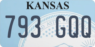 KS license plate 793GQQ