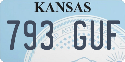 KS license plate 793GUF